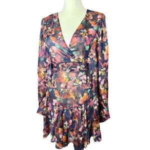 MISA Los Angeles Jolene Dress Libra Fleur Chiffon Revolve Brand, Size XS, NWT
